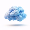 Blue Cloud Computing Concept Isolated on White Background Royalty Free Stock Photo
