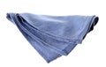 Soft blue fabric napkin isolated Royalty Free Stock Photo