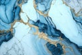 soft blue marble texture with gold streaks. ai generative Royalty Free Stock Photo
