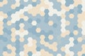 Soft blue pastel hexagonal pixelated pattern with a delicate gradient effect. Modern geometric background concept