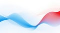 Soft Blue and Red Abstract Wave Design on a Gentle White Gradient Royalty Free Stock Photo