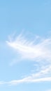 Soft Blue Sky with Wispy White Clouds Royalty Free Stock Photo