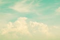Soft & Blur Retro sky and clouds Royalty Free Stock Photo