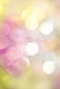 Soft blurred background of pink and yellow colors. Bokeh with highlights