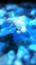 Soft blurred blue liquid texture with glowing highlights creating a smooth abstract surface Royalty Free Stock Photo
