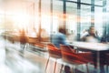 Soft of blurred people meeting at table. Abstract blurred office interior space background Royalty Free Stock Photo