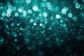 Soft Blurred Teal Blue and White Abstract Light Dots on Dark Gradient Background Royalty Free Stock Photo