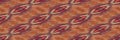 Soft Blurry Damask Ikat Tapestry Banner Texture. Seamless Border Pattern. Abstract Space Dye Blotched Motif Melange Effect.