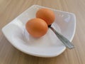 2 soft boil egg Royalty Free Stock Photo