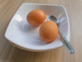 2 soft boil egg Royalty Free Stock Photo