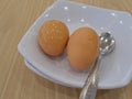 2 soft boil egg Royalty Free Stock Photo