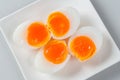 Soft boiled duck egg Royalty Free Stock Photo