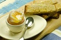 Soft boiled egg with toast