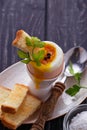 Soft-boiled egg and toasts Royalty Free Stock Photo