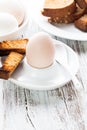 The soft-boiled egg Royalty Free Stock Photo