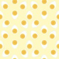 soft-boiled eggs seamless pattern background