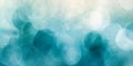 Soft bokeh effect with overlapping circles creating a tranquil and dreamy teal gradient background Royalty Free Stock Photo