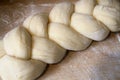 Braided Country Bread Dough, Artisan Soft Egg Brioche, Homestead, Farmer Market Bakery, Handmade Traditional Bread