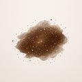 Abstract Brown And White Glitter Cloud With Stars Isolated On White Background Royalty Free Stock Photo