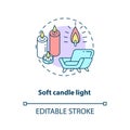 Soft candle light concept icon Royalty Free Stock Photo
