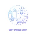 Soft candle light concept icon Royalty Free Stock Photo