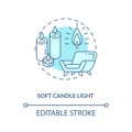 Soft candle light concept icon