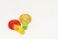 Soft candy pacifiers made of gelatin