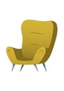 Soft chair furniture cartoon element for room interior