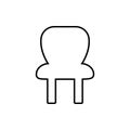 a soft chair glyph icon. Element of Furniture for mobile concept and web apps icon. Thin line icon for website design and Royalty Free Stock Photo