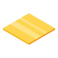 Soft cheese slice icon, isometric style