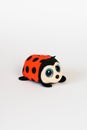 Soft children& x27;s toy - ladybug, close up, solate