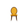 soft classic chair flat icon. Element of furniture colored icon for mobile concept and web apps. Detailed soft classic chair flat