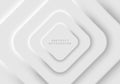 Soft, clear and simple futuristic design of square shape elements. Minimalistic white background. Abstract wallpaper
