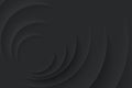 Soft, clear and simple futuristic neumorphism shape elements design. Minimalistic black background. Abstract 3D circle papercut