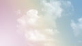 Soft cloud abstract love pastel background on sky. fresh and freedom in nature. image fantasy gradient paint pattern