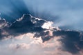 Cloud and sky with a pastel colored background