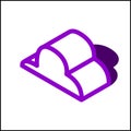 Soft cloud icon in isometric flat design 08 Royalty Free Stock Photo