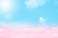 Soft cloud and sky with pastel gradient color Royalty Free Stock Photo