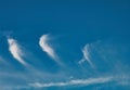 3 soft Clouds  blue sky sunny day Royalty Free Stock Photo