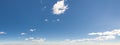 Soft clouds floating in blue sky panorama Royalty Free Stock Photo