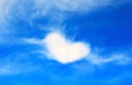 Soft clouds in a shape of heart.