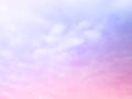 Soft clouds  In the sky with gentle pastel gradients Royalty Free Stock Photo