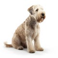 Soft Coated Wheaten Terrier breed dog isolated on a clean white background Royalty Free Stock Photo