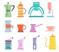 Soft Color Flat Coffee Manual Brewers Set