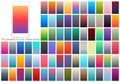 Soft color gradient backgrounds set. Modern screens for mobile app. Abstract colorful vector gradients for card, brochure, flyer Royalty Free Stock Photo