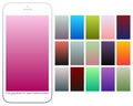 Soft color gradient backgrounds set. Royalty Free Stock Photo