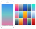 Soft color gradient backgrounds set. Royalty Free Stock Photo