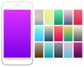 Soft color gradient backgrounds set. Royalty Free Stock Photo