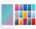 Soft color gradient backgrounds set. Royalty Free Stock Photo