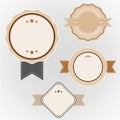 Soft color modern labels vector design